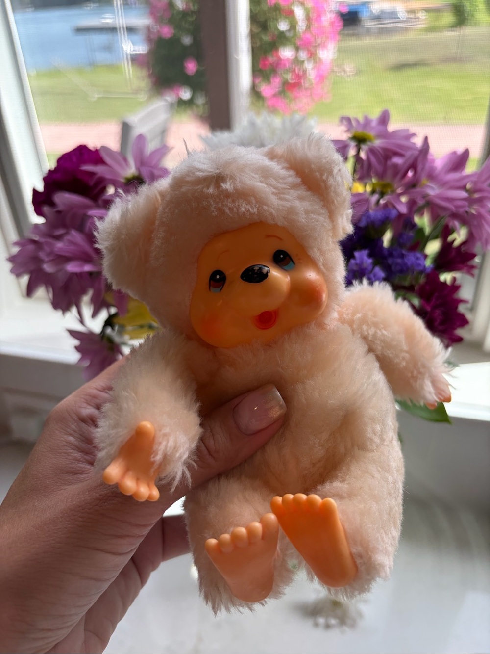 Vintage Russ Berrie Tubby Plush Stuffed Bear Cream